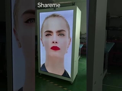 หน้าจอสัมผัส 86 นิ้ว หน้าโปร่ง LCD Box Display Showcase เครื่องเล่นโฆษณา