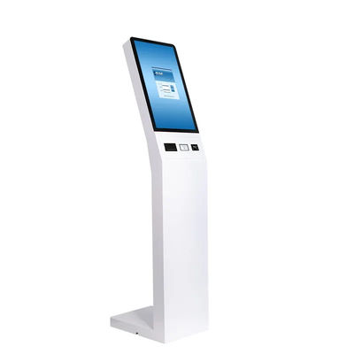 โลหะ 22 นิ้ว ข้อมูลจอสัมผัส ระบบคิว Kiosk ด้วยเครื่องพิมพ์ใบเสร็จ