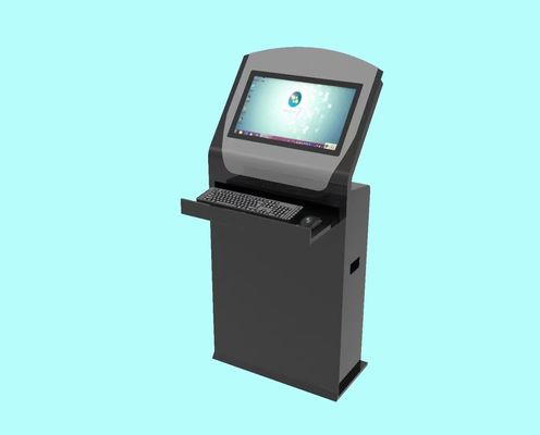 ชั้นอุตสาหกรรมยืนจอสัมผัส Kiosk เซลฟ์เซอร์วิส 19 นิ้ว สําหรับการเก็บตั๋ว