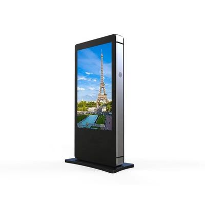 55 นิ้ว 4G Outdoor Advertising Screen Display กันน้ํา แสงสูง วิดีโอเพลย์
