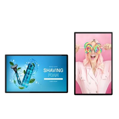 จอแสดงผลโฆษณา LCD ติดผนังขนาด 50 นิ้ว ความละเอียด 4K ขอบจอบางเฉียบสำหรับป้ายดิจิทัล