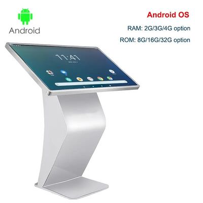 4K ดินยืนจอสัมผัส ดิจิตอล Kiosk 50 นิ้ว จอสัมผัสขนาดจุ
