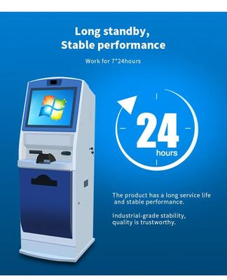 คิโอสก์จอสัมผัสขนาด 19 นิ้ว พร้อมโปรเซสเซอร์ Intel Core i3/i5/i7 และความละเอียด 1920*1080 สําหรับเทอร์มินัลการบริการตนเอง