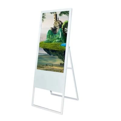 ร้านค้าพกพาพื้นยืน LCD โฆษณาเล่น 43 นิ้ว สําหรับการแสดง