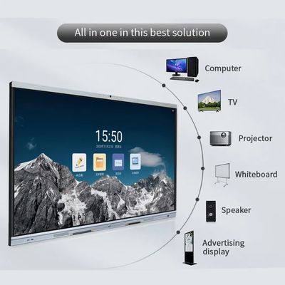 85 นิ้ว 4K Ultra HD Digital Interactive Whiteboard พร้อมระบบประชุมวีดีโอสําหรับห้องประชุม