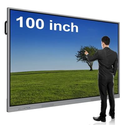 จอแสดงผลแบบอินเทอร์แอคทีฟอัจฉริยะแบบจอแบนระบบสัมผัสขนาด 100 นิ้ว Full HD แบบมัลติทัช