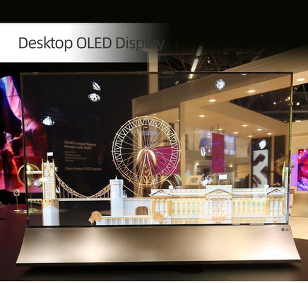 จอแสดงผลป้ายดิจิทัลแบบสัมผัส OLED โปร่งใส ขนาด 55 นิ้ว ความละเอียด 1920*1080 และระบบสัมผัสแบบคาปาซิทีฟ