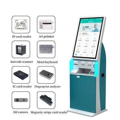 32 นิ้ว Self Service คิโอสก์จอสัมผัส พร้อมเครื่องพิมพ์ A5 และเครื่องสแกนบาร์โค้ด