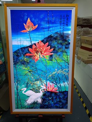 จอแสดงผลโฆษณา LCD ความละเอียด 4K ขนาด 55 นิ้ว พร้อมกรอบไม้ - ป้ายดิจิทัลเชิงพาณิชย์