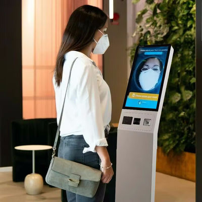 Wi-Fi/Bluetooth Connectivity Self Checkin Kiosk พร้อม SSD ขนาด 128GB และสีที่กําหนดเอง