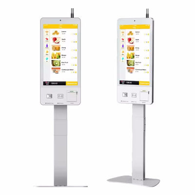 ระบบ POS บริการตนเองแบบสัมผัสพร้อมการจดจำใบหน้า ไฟ LED และหน้าจอขนาด 21.5/24/27 นิ้ว