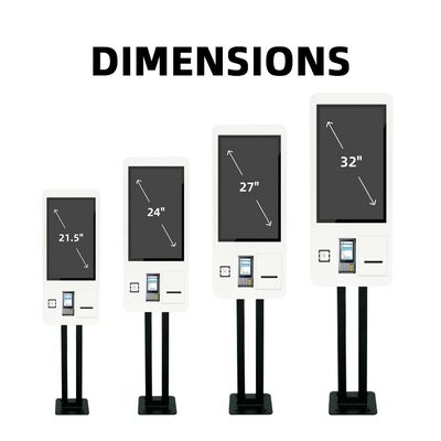 ตู้สั่งอาหารแบบบริการตนเองจอ LCD ขนาด 32 นิ้ว ติดผนัง พร้อมการรับประกัน 3 ปี สำหรับร้านอาหารจานด่วนและร้านค้าปลีก