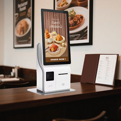 Estar Desktop 15.6"/21.5" Kiosk การชําระเงินด้วยตนเอง พร้อมระบบการจํานองใบหน้า และ Intel Core I3/I5/I7 สําหรับการสั่งอาหารเร็ว