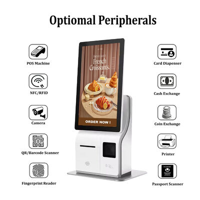 Estar Desktop 15.6"/21.5" Kiosk การชําระเงินด้วยตนเอง พร้อมระบบการจํานองใบหน้า และ Intel Core I3/I5/I7 สําหรับการสั่งอาหารเร็ว