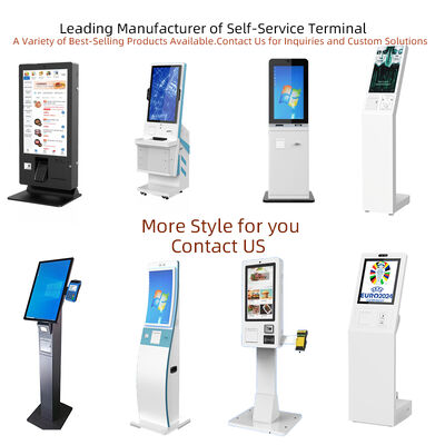 Self Checkout Kiosk with Capacitive Touch 10 Point Screen Cash Acceptor and Card Dispenser TFT LCD Display