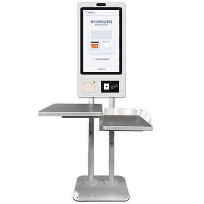24 นิ้ว ทัช 10 จุด Self-Service Kiosk พร้อมการติดตั้งที่ยืนบนพื้นสําหรับร้านค้าที่ไม่มีคน