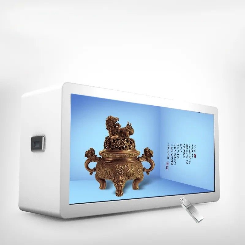 ตู้โชว์ LCD โปร่งใสอัจฉริยะขนาด 43 นิ้ว ความละเอียด 1920*1080 และความสว่าง 450cd/m2 กล่องป้ายดิจิทัล