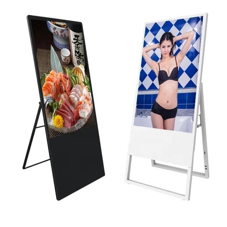 ร้านค้าพกพาพื้นยืน LCD โฆษณาเล่น 43 นิ้ว สําหรับการแสดง