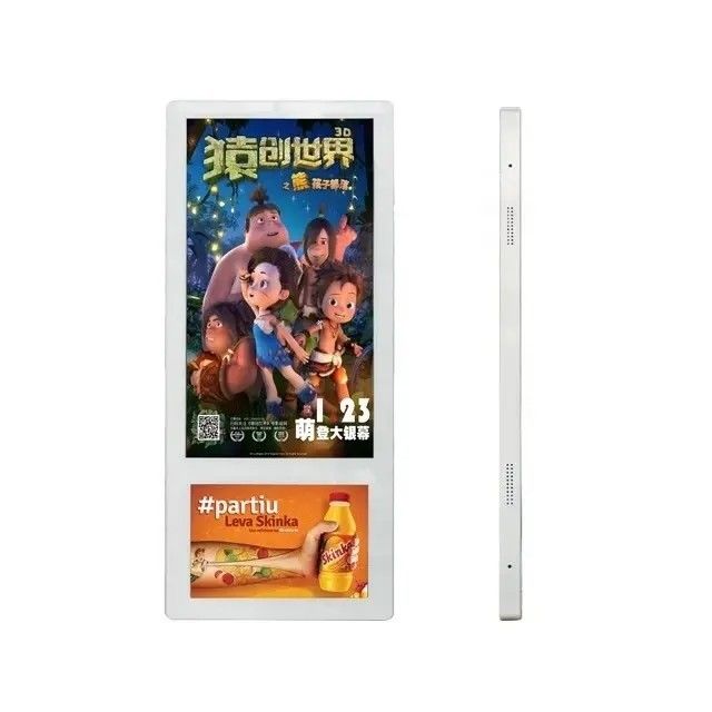 จอจอสองจอการโฆษณาลิฟท์จอ LCD cNetwork 18.5 และ 10.1 นิ้ว