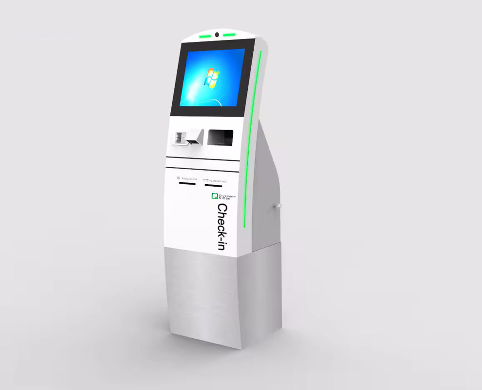 คิโอสค์จอสัมผัส 19 นิ้ว พร้อมระบบ Windows 10 และ Barcode Scanner สําหรับระบบ POS Self Service