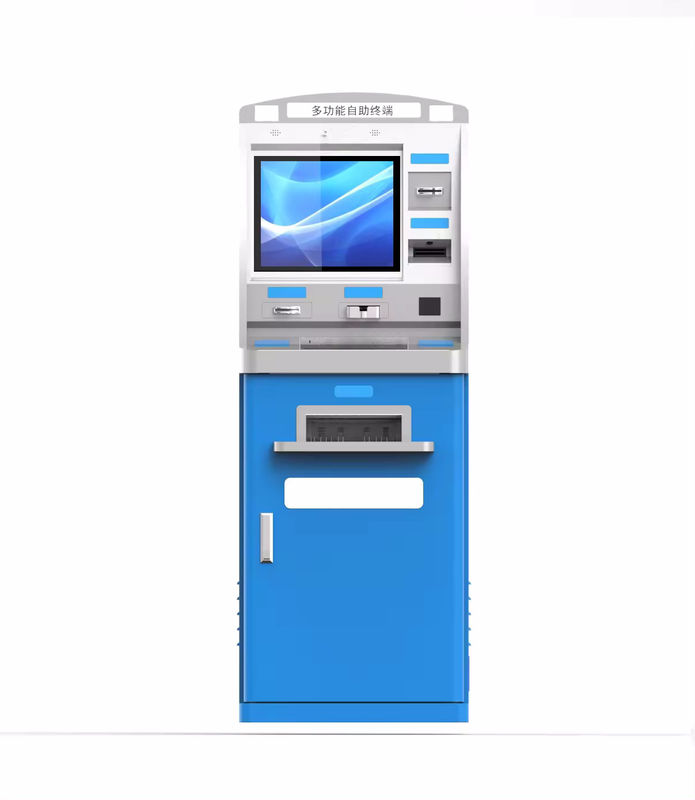 ไฟ LED ที่กําหนดเอง Kiosk ด้วยระบบการออกบัตรความผิดปกติที่บูรณาการและความสามารถบัตรเครดิต