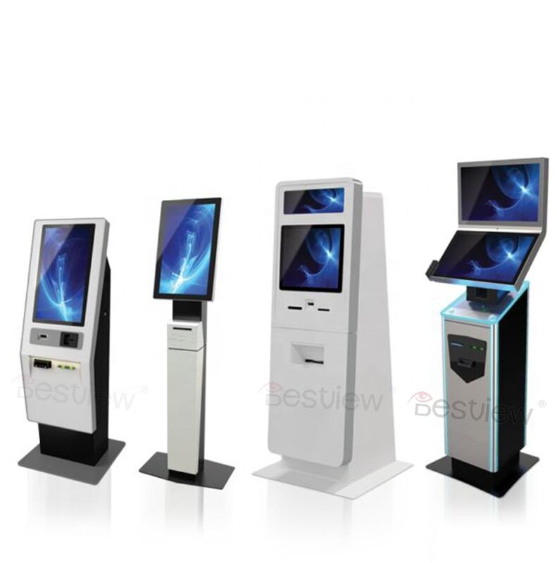 21.5 นิ้ว ชั้นยืน Kiosk การสั่งซื้อด้วยตนเองด้วยจอสัมผัสขนาด 10 จุดและเครื่องพิมพ์ความร้อน optional