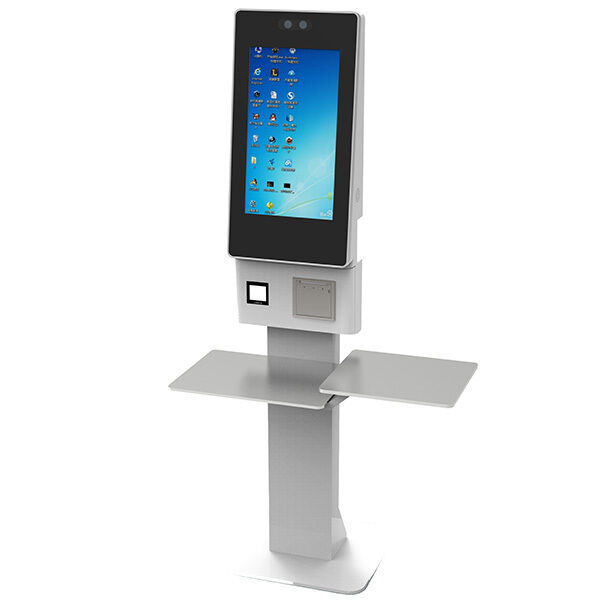24 นิ้ว ทัช 10 จุด Self-Service Kiosk พร้อมการติดตั้งที่ยืนบนพื้นสําหรับร้านค้าที่ไม่มีคน