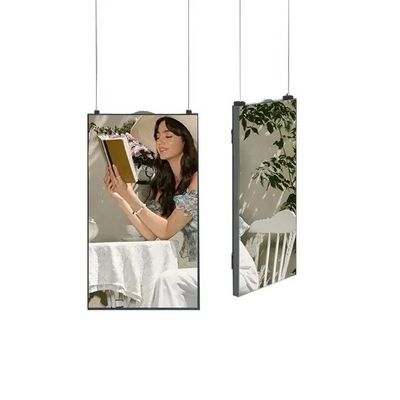 หน้าต่างร้าน โปรแกรมการโฆษณาแบบดิจิทัล ไซเนจ ไพเลียร์ ความสว่างสูง วิดีโอ ผนัง 49 นิ้ว